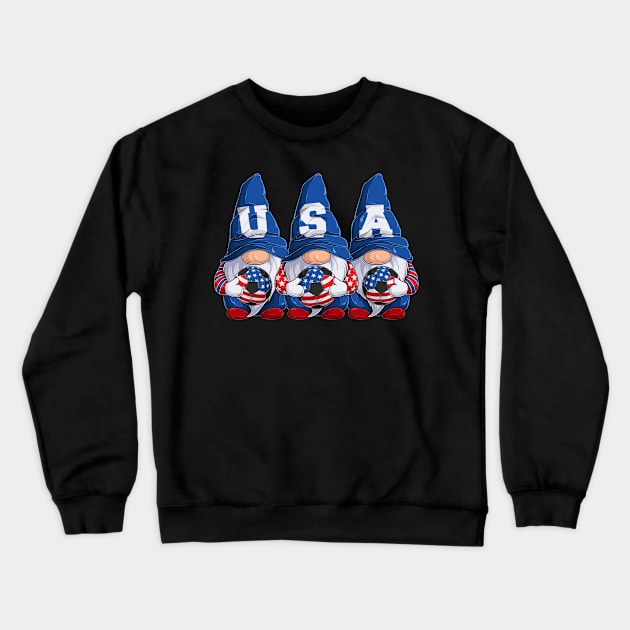 USA Flag American Soccer 2022 Pride Proud Support Squad Crewneck Sweatshirt by KhanhVan